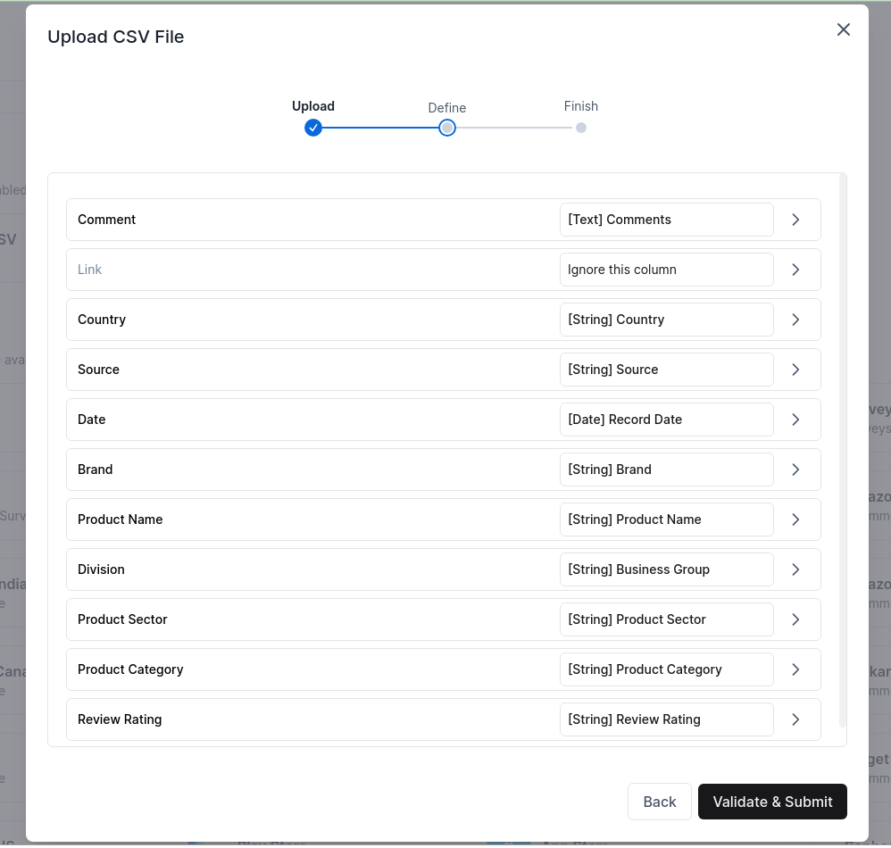 CSV Mapping